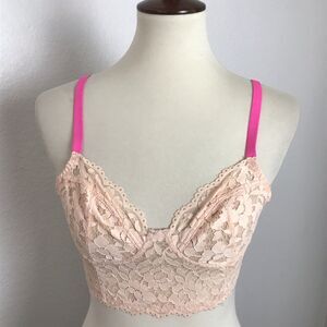 Victoria's Secret Pink Lingerie Bustier Bralette Lace
